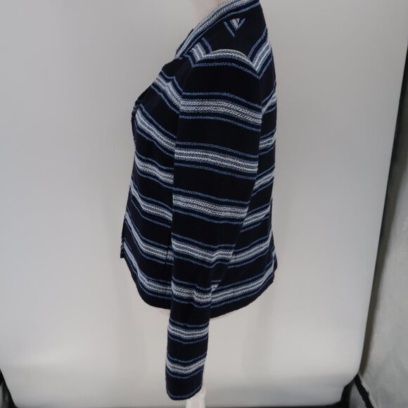 Tommy Hilfiger Blue White Striped Tweed Style Blazer Size Small - Picture 10 of 16